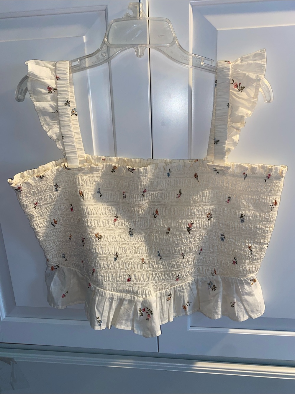 American Eagle Ruffle Crop Top
